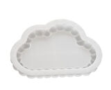 13,6cm Bulut Bubble Taban Sunumluk çerçeve Mum Tabağı Altlığı Silikon Kalıp K-1381