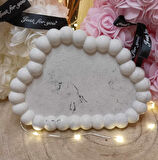 13,6cm Bulut Bubble Taban Sunumluk çerçeve Mum Tabağı Altlığı Silikon Kalıp K-1381