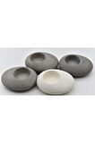 2'li Çakıl Taşı Tealight Mumluk Silikon Kalıp Seti K-1392, Kokulu Taş Sabun Alçı Mum Kalıbı