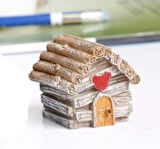 Morlalem Ahşap Teraryum Evi 4.3 Cm Kalp Silikon Kalıp K-286