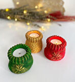 Örgü Çorap Tealight Mumluk 7 Cm Silikon Kalıp K-367