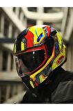SX.100 GIGABOT KIRMIZI-SARI KASK