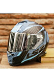 Storm 2 Racer Mat Mavi Kask