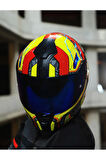 SX.100 GIGABOT KIRMIZI-SARI KASK