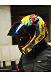 SX.100 GIGABOT KIRMIZI-SARI KASK