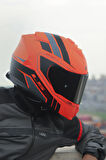 STORM 2 FIST MAT TURUNCU-SİYAH KASK