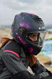 STORM 2 BURST MAT SİYAH-PEMBE KASK
