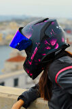 STORM 2 BURST MAT SİYAH-PEMBE KASK