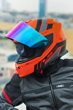 STORM 2 FIST MAT TURUNCU-SİYAH KASK