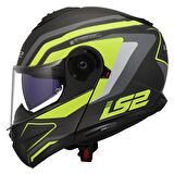 LS2 STROBE 2 PHANTOM MAT TITANIUM-NEON SARI KASK