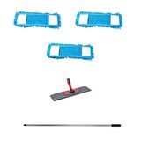 Makarna Şönil Kuru Nemli Palet Tablet Mop Yedek Seti Takımı - 3 ad 80 Cm. Mop + Mop Tutucu + Sap