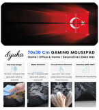 70x30 Türk Bayrağı ilyuka MP017030 Büyük Boy XL Gaming Mousepad Dikişli Kenar Kaymaz Taban 70x30cm