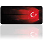 90x40 Türk Bayrağı XXL Büyük Boy ilyuka MP019040 Büyük Boy Gaming Mousepad Dikişli Kenar Kaymaz Taban 90x40cm