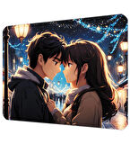 40X30cm Gaming Oyuncu Mousepad Kaymaz Kauçuk Taban Dikişli Kenar Anime Love MP044030