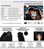 40X30cm Gaming Oyuncu Mousepad Kaymaz Kauçuk Taban Dikişli Kenar Anime Love MP044030