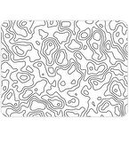 40X30cm Gaming Oyuncu Mousepad Kaymaz Kauçuk Taban Dikişli Kenar White Topography Map MP074030