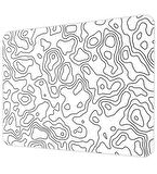 40X30cm Gaming Oyuncu Mousepad Kaymaz Kauçuk Taban Dikişli Kenar White Topography Map MP074030