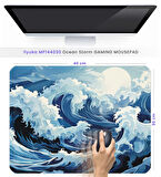 40X30cm Gaming Oyuncu Mousepad Kaymaz Kauçuk Taban Dikişli Kenar Ocean Storm MP144030