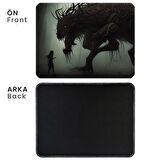 40X30cm Gaming Oyuncu Mousepad Kaymaz Kauçuk Taban Dikişli Kenar Spooky Beast MP264030