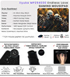 40X30cm Gaming Oyuncu Mousepad Kaymaz Kauçuk Taban Dikişli Kenar Endless Love MP294030