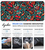 ilyuka 90x40cm Professional Gaming Mousepad XXL Büyük Boy Dikişli Kenar Kaymaz Taban MP359040 Crazy Heart