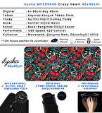 ilyuka 90x40cm Professional Gaming Mousepad XXL Büyük Boy Dikişli Kenar Kaymaz Taban MP359040 Crazy Heart