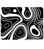 Mouse Pad 40X30cm Black And White Topography Map MP384030 Büyük Boy Uyumlu Gaming Oyuncu Kaymaz Kauçuk Taban Dikişli Kenar Mousepad