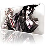 ilyuka Mouse Pad 70x30 cm Büyük Boy XL Gaming Mousepad MP447030 Kaymaz Kauçuk Taban Dikişli Kenar Anime Warrior