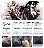 ilyuka Mouse Pad 70x30 cm Büyük Boy XL Gaming Mousepad MP447030 Kaymaz Kauçuk Taban Dikişli Kenar Anime Warrior