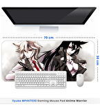 ilyuka Mouse Pad 70x30 cm Büyük Boy XL Gaming Mousepad MP447030 Kaymaz Kauçuk Taban Dikişli Kenar Anime Warrior