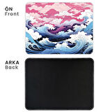 Mouse Pad 40X30cm Japanese Waves MP454030 Büyük Boy Uyumlu Gaming Oyuncu Kaymaz Kauçuk Taban Dikişli Kenar Mousepad
