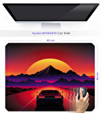 Mouse Pad 40X30cm Car Ride MP484030 Büyük Boy Uyumlu Gaming Oyuncu Kaymaz Kauçuk Taban Dikişli Kenar Mousepad