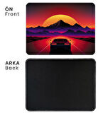 Mouse Pad 40X30cm Car Ride MP484030 Büyük Boy Uyumlu Gaming Oyuncu Kaymaz Kauçuk Taban Dikişli Kenar Mousepad