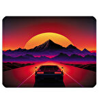 Mouse Pad 40X30cm Car Ride MP484030 Büyük Boy Uyumlu Gaming Oyuncu Kaymaz Kauçuk Taban Dikişli Kenar Mousepad