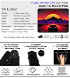 Mouse Pad 40X30cm Car Ride MP484030 Büyük Boy Uyumlu Gaming Oyuncu Kaymaz Kauçuk Taban Dikişli Kenar Mousepad