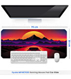 ilyuka Mouse Pad 70x30 cm Büyük Boy XL Gaming Mousepad MP487030 Kaymaz Kauçuk Taban Dikişli Kenar Car Ride