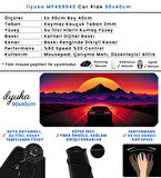 ilyuka 90x40cm Professional Gaming Mousepad XXL Büyük Boy Dikişli Kenar Kaymaz Taban MP489040 Car Ride