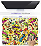 Mouse Pad 40X30cm Funny Figures MP524030 Büyük Boy Uyumlu Gaming Oyuncu Kaymaz Kauçuk Taban Dikişli Kenar Mousepad