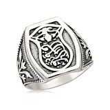 Gümüş Kadem-i Şerif Erkek Yüzük