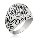 Gümüş Süleyman Mührü Erkek Yüzük