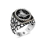 Gümüş Tuğra Oval Erkek Yüzük