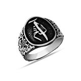 Lucky Life 925 Ayar Gumuss  Elif Lam Mim Erkek Yüzük