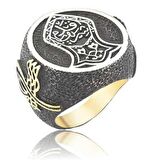 Gümüş Kadem-i Şerif Erkek Yüzük