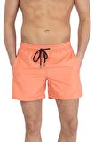 Somon Su İtici Özellikli Düz Renk Basic Erkek Plaj Deniz Şort Mayo - 301-Somon