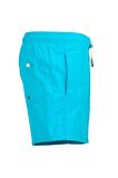 Turkuaz Su İtici Özellikli Naylon Kumaş Düz Renk Basic Erkek Plaj Deniz Şort Mayo - 540-Turkuaz