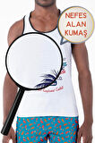 Dijital Baskılı Nefes Alan Clima Control Kumaş Erkek Askılı Plaj Tişört Atlet - MB0389