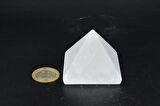 HAKİKİ DOĞAL SELENİT TAŞI PİRAMİT 120 GR 1.KALİTE