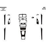 Meriç® Mercedes C200 Komp. Ön Torpido Kaplama 15 Parça 2006-2011