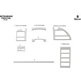 Meriç® Mitsubishi Prestige Delux Ön Torpido Kaplama 8 Parça 2008-2010
