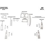 Meriç® Ssangyong Actyon Sport Ön Torpido Kaplama 20 Parça 2009-›